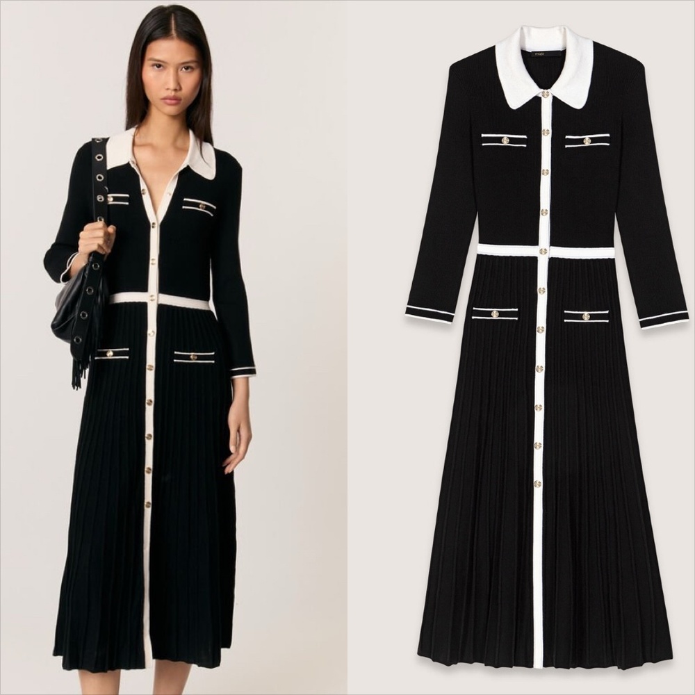 Maje Redouane knit midi dress FIRM PRICE